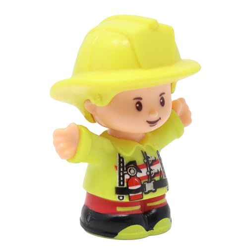 Fisher-Price Ersatzteil Little People Firestation Feuerwehrauto Spielset FMN98 - Ersatz Feuerwehrmann Feuerwehrmann Figur in Gelb gekleidet von Fisher-Price