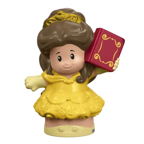 Fisher-Price Ersatzteil Little People Princess Spielset DRH13 - Ersatz Prinzessin Belle Figur hält ein Geschichtenbuch von Fisher-Price