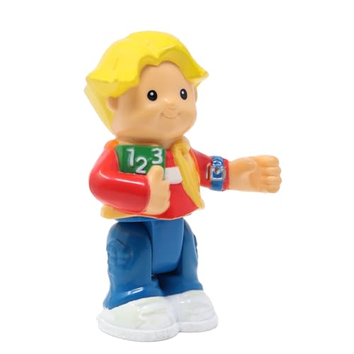 Fisher-Price Ersatzteil für Sammlerstück Little People Learn About Town Puppenhaus Spielset M8867 - Ersatz Biegbare Blonde Boy Eddie Figur von Fisher-Price