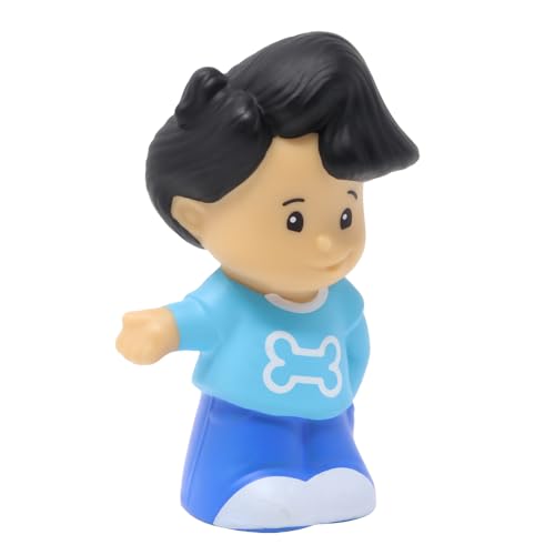 Fisher-Price Ersatzteil für Sammlerstück Little People Puppenhaus Spielset CHD18 - Ersatz Little Boy Koby Figur trägt blaues Shirt mit Hundeknochen-Print von Fisher-Price