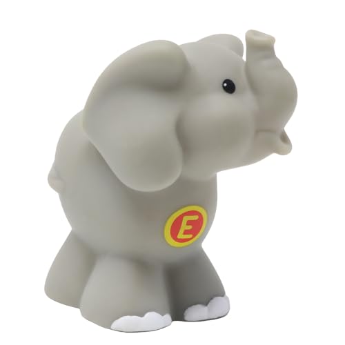 Fisher-Price Ersatzteil für Sammlerstück Little People Safari Zirkus A bis Z Learning Zoo Spielset J0134 - Ersatz Elefant Figur Buchstabe E von Fisher-Price