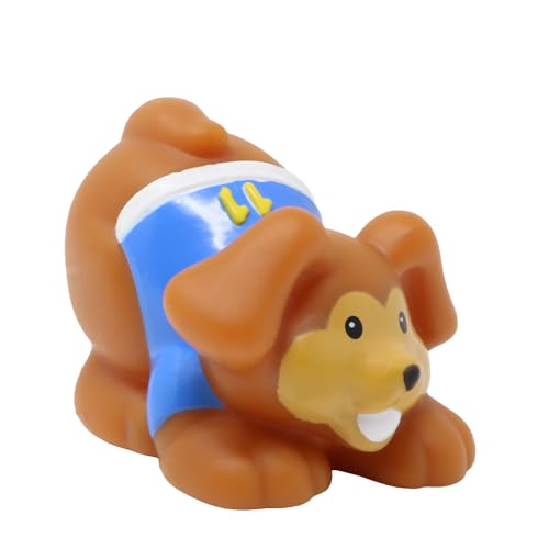 Fisher-Price Ersatzteil für Sammlerstück Little People Team Sports Soccer Spielset T4845 – Ersatz brauner Hund mit Fußballtrikot von Fisher-Price