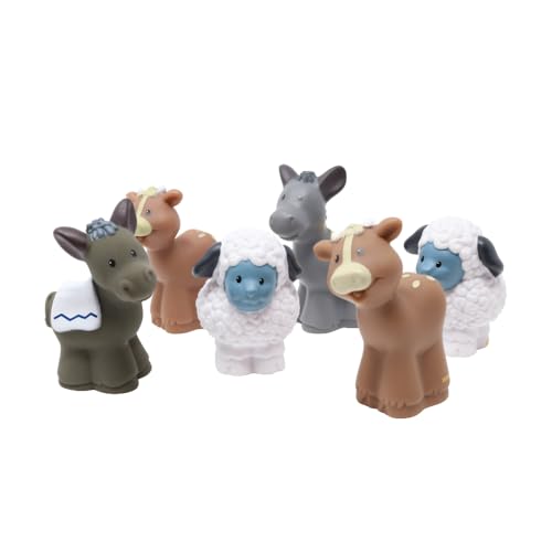 Fisher-Price Ersatzteile für Sammlerstück Little People Christmas Story Krippe oder Bauernhof Spielset J2404 – Ersatzpaket mit sechs Tierfiguren – 2 weiße Schafe, 2 braune Kühe und 2 graue Esel Fisher-Price Ersatzteile für Sammlerstück Little People Christmas Story Krippe oder Bauernhof Spielset J2404 – Ersatzpaket mit sechs Tierfiguren – 2 weiße Schafe, 2 braune Kühe und 2 graue Esel von Fisher-Price