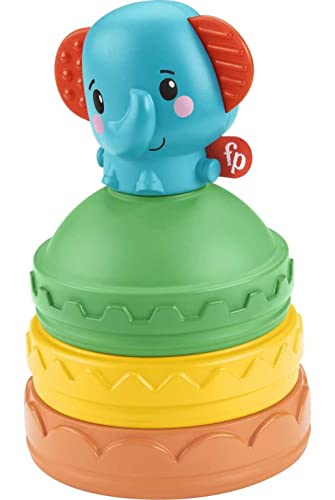 Fisher-Price GWL66 - Bunte Elefanten-Stapelbecher, Spielzeug für Babys ab 6 Monaten von Fisher-Price