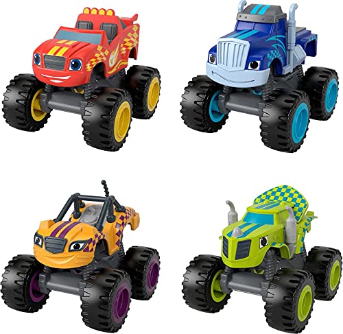 Fisher-Price GXV81 - Blaze und die Monstermaschinen 4er-Pack Fahrzeuge, besteht aus Vier Fahrzeugen zum Schieben, Spielzeug für Kinder ab 3 Jahren von Fisher-Price