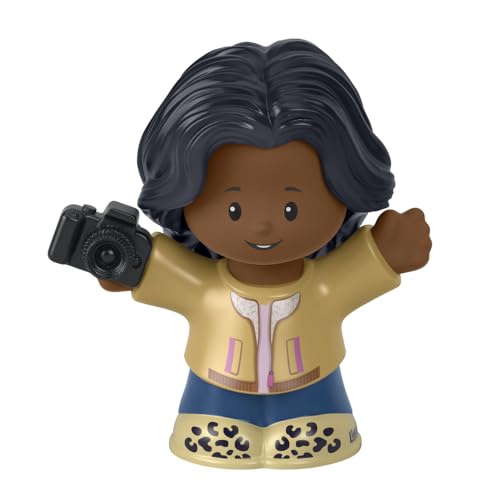 Fisher-Price HBW68 Ersatz-Fotografen-Figur mit hellbrauner Jacke und 35-mm-Kamera, funktioniert auch hervorragend mit anderen Spielsets von Fisher-Price