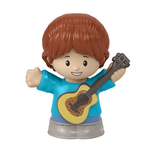 Fisher-Price HBW68 Little People Karriere-Spielset – Ersatz-Gitarristen-Figur ~ trägt blaues Hemd und trägt Gitarre, funktioniert auch hervorragend mit anderen Spielsets von Fisher-Price