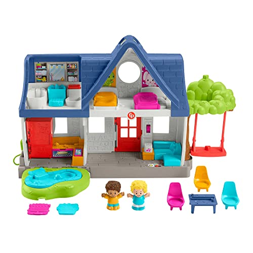 Fisher-Price HCJ46 - Little People Spielhaus, Spielset mit Smart-Stages-Lerninhalten für Kleinkinder und Vorschulkinder, von 1 bis 5 Jahren – deutschsprachig von Fisher-Price