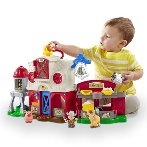 Fisher-Price Mattel Games HHX34 - Little People Bauernhof – deutsche Edition, interaktives Spielset mit Smart Stages, Spielzeug für Kinder von 1 bis 5 Jahren von Fisher-Price