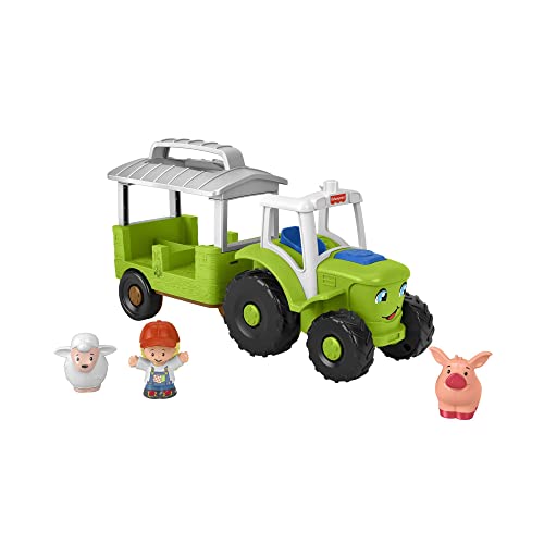 Fisher-Price Little People Traktor mehrsprachige Version, zum Schieben, musikalischer Traktor für Kleinkinder und Vorschulkinder, HJN44 von Fisher-Price