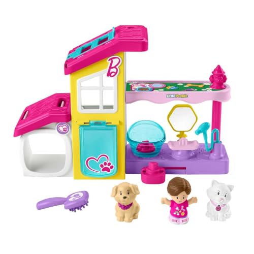 Fisher-Price Little People Barbie Kleinkind-Spielset und Tierstation mit Spa und Musikgeräuschen und 4 Teilen für Kinder ab 18 Monaten, HJW76 von Fisher-Price