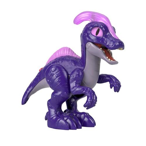 Fisher-Price HML43 - Imaginext Jurassic World Dinosaurier-Spielzeug, Deluxe Parasaurolophus XL Dinosaurier 25,4 cm große Figur mit Licht- und Soundeffekten, Vorschulkinder, für Kinder ab 3 Jahren von Fisher-Price