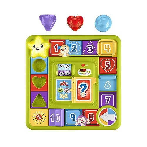 Fisher-Price Lernspaß Motorik-Spielbrett - Brettpiel mit Smart-Stages-Lerninhalten, 40+ Liedern, Version: Englisch, US; Italienisch; Portugiesisch; Spanisch, HRB69 von Fisher-Price