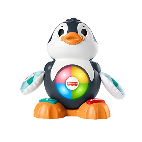 Fisher-Price - Parlamici Pino Pinguin Zahlen und Wörter, italienische Version, interaktives musikalisches Spielzeug mit Lichtern und Lernbewegungen, Kinderspielzeug, 9+ Monate, HRB78 von Fisher-Price