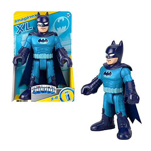 Fisher-Price Imaginext DC Super Friends Batman Defender XL Blau – Große Batman-Figur mit Gelenken, mit Superhelden-Umhang – 25 cm – Geschenk ab 3 Jahren, HFD50, Mehrfarbig Fisher-Price Imaginext DC Super Friends Batman Defender XL Blau – Große Batman-Figur mit Gelenken, mit Superhelden-Umhang – 25 cm – Geschenk ab 3 Jahren, HFD50, Mehrfarbig von Fisher-Price