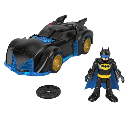 Fisher-Price Imaginext DC Super Friends Batman Spielzeug Feuriges Batmobil mit beweglicher Figur für Kindergartenkinder Rollenspiel ab 3 Jahren, HRP08 von Fisher-Price