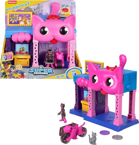 Fisher-Price Imaginext DC Super Friends Catwoman Spielhaus Spielset mit Figur & Zubehör für Vorschule Pretend Play Ages 3+ Years von Fisher-Price