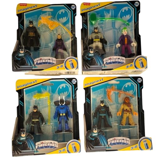 Fisher-Price Imaginext DC Super Friends Komplettset mit 4 Figurensets von M5645-957E mit Batman, Joker und mehr von Fisher-Price