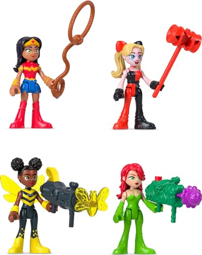 Fisher-Price Imaginext DC Super Friends Rivals Figuren-Set mit Wonder Woman Bumble Bee Harley Quinn & Poison Ivy für Kinder ab 3 Jahren von Fisher-Price