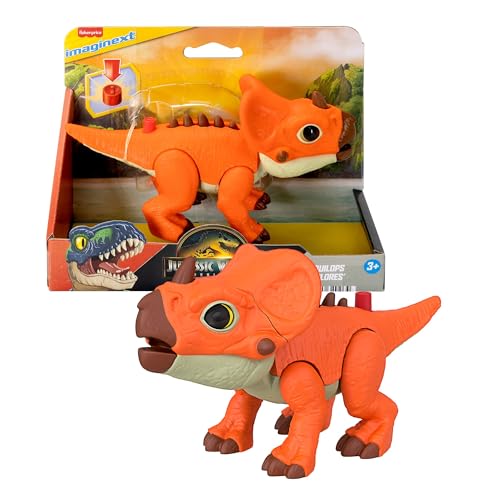 Fisher-Price Imaginext Jurassic World Dinosaurier Actionfigur mit manuell aktivierbarer Bewegungsfunktion und wachsenden Stacheln, ca. 20 cm großes Aquilops-Dinospielzeug, JGP99 Fisher-Price Imaginext Jurassic World Dinosaurier Actionfigur mit manuell aktivierbarer Bewegungsfunktion und wachsenden Stacheln, ca. 20 cm großes Aquilops-Dinospielzeug, JGP99 von Fisher-Price
