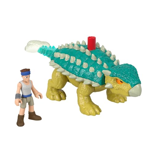 Fisher-Price Imaginext Jurassic World Spielzeugset aus Dinosaurier Bumpy und Figur Ben für Rollenspiele im Kindergartenalter ab 3 Jahren, HVY09 von Fisher-Price