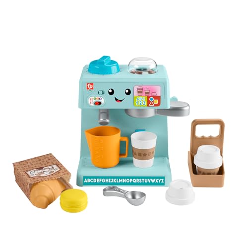 Fisher-Price Kleinkinderspielzeug Mein Barista-Set mit Lernstufen und 10 Teilen ab 18 Monaten, mehrsprachige Version, HYR98 von Fisher-Price