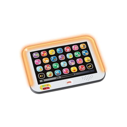 Fisher-Price Lernspaß, Lernspielzeug für Kleinkinder, Smart Stages Tablet Computer-Attrappe mit Musik und Leuchtfunktion für Kinder ab 1 Jahr, Version: Französisch, HXB67 von Fisher-Price