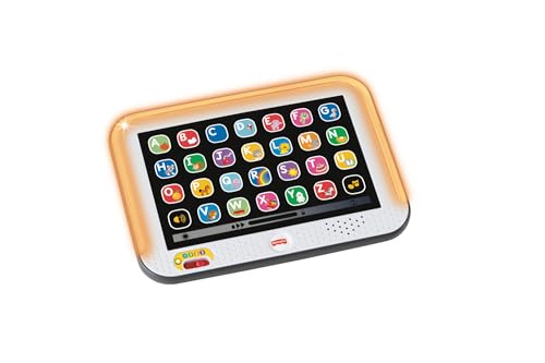 Fisher-Price Lernspaß, Lernspielzeug für Kleinkinder, Smart Stages Tablet Computer-Attrappe mit Musik und Leuchtfunktion für Kinder ab 1 Jahr, deutsche Version, HXB66 von Fisher-Price