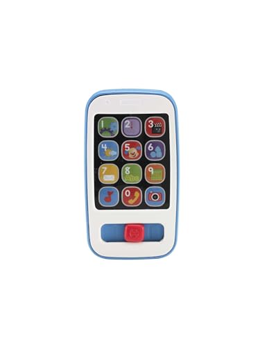 Fisher-Price Lernspaß Musikspielzeug für Babys und Kleinkinder Smartphone mit Lichtern für Kinder ab 6 Monaten, grau, deutsche Version, HXB89 von Fisher-Price