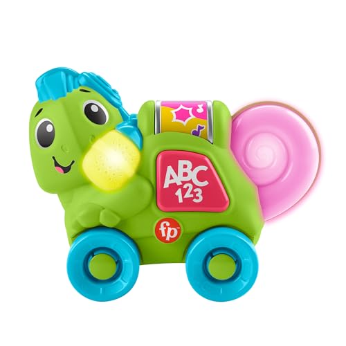 Fisher-Price Link Squad Chamäleon Farbkenner Lernspielzeug mit Musik und Lichtern für Kinder ab 9 Monaten, polnische Sprachversion, HYL34 von Fisher-Price