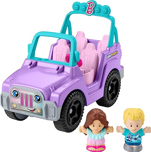 Fisher-Price Little People Barbie Spielzeugauto Beach Cruiser mit Musikgeräuschen und 2 Figuren zum Rollenspiel ab 18 Monaten von Fisher-Price