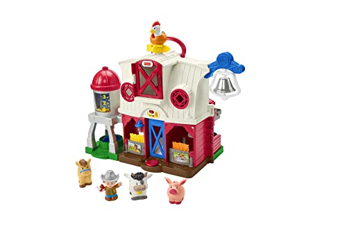 Fisher-Price - Little People Bauernhof der glücklichen Tiere - Mehrsprachige Ausgabe, interaktives Playset mit Smart Stages Lernen, Spielzeug für Kinder ab 1 Jahren, HPF43 von Fisher-Price