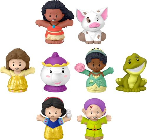 Fisher-Price Little People Kleinkindspielzeug Disney Princess Story Duos, 8-teiliges Figuren-Set für Vorschule, Pretend Play, ab 18 Monaten von Fisher-Price