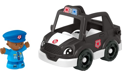 Fisher-Price Little People Kleinkindspielzeug, Polizeiauto, Push-Along-Fahrzeug und Figur für Vorschulkinder, ab 1 Jahren von Fisher-Price