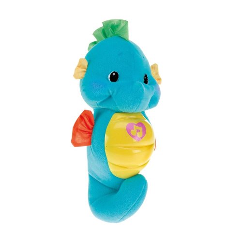 Fisher-Price M8581 - Soothe und Glow Seahorse, Seepferdchen zum Einschlafen mit Nachtlicht-Funktion von Mattel