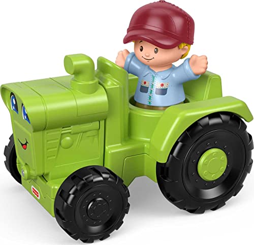 Fisher-Price Mattel – GGT39 Little People – Landwirt und grüner Traktor – Set mit Little People Figur und Fahrzeug von Fisher-Price