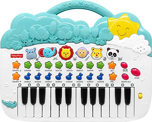 Fisher Price Tierklavier - Interaktives Spielzeug - Tierstimmen - Kinderliedjes - Musikinstrument - Spielzeug für Kinder ab 1 Jahr von Fisher-Price