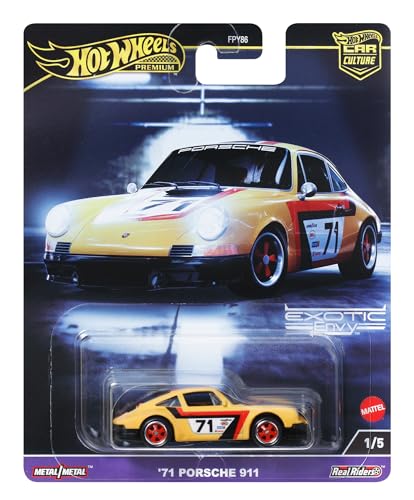 Hot Wheels Premium Porsche 911, Car Culture Circuit Legends-Fahrzeuge für Kinder ab 3 Jahren und Erwachsene Fans und Sammler, Premium-Kollektion von Car Culture im Maßstab 1:64, HKC80 von Hot Wheels