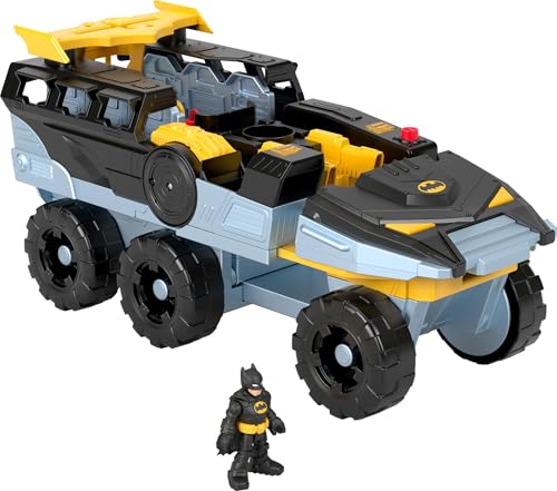 Fisher-Price Imaginext DC Super Freunde Batman Spielzeug Verwandlungs-Bat-Tank mit Lichtern Geräuschen Figur & Projektilen für Kinder im Kindergartenalter ab 3 Jahren, HVY04, HVY04 von Fisher-Price