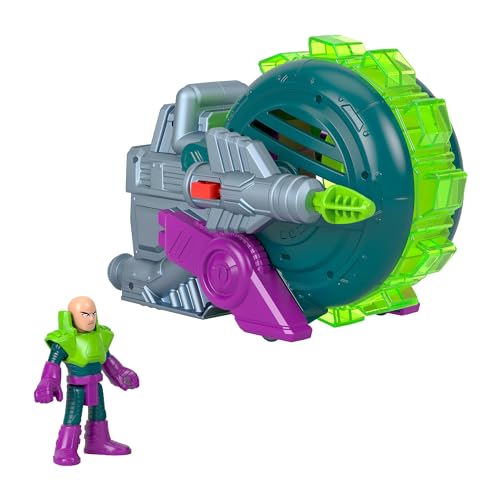 Imaginext DC Super Friends Spielzeug für das Kindergartenalter Lex Luthor Set aus Fahrzeug mit rotierendem Sägeblatt und Figur für Rollenspiele ab 3 Jahren, HVY17 von Fisher-Price