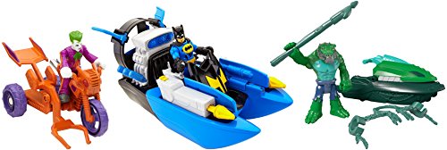 Imaginext Fisher-Price DC Super Friends Gift Set - mit Batman, Joker & K. Croc - mit 3 Fahrzeugen & DVD (NTSC) von Fisher-Price