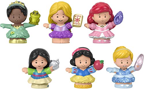 In-Ear Ohrhörer Fisher-Price Disney Prinzessin Geschenkset von kleinen Menschen, 6 Charakterfiguren für Kleinkinder und Vorschulkinder im Alter von 18 Monaten von Fisher-Price