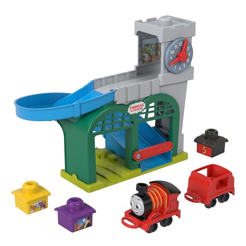 Thomas & Friends Thomas und seine Freunde Spielzeug für Kleinkinder My First? Bahnhof von Knapford mit Stapel- und Wackelfracht für Kinder ab 18 Monaten, HXW24, HXW24 von THOMAS & FRIENDS