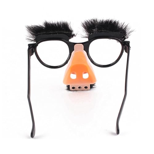 2 Stück Verkleidungsbrillen – Halloween-dekorative Brille, Partyzubehör, lustige Brille mit großer Nase, Augenbrauen, Schnurrbart, Clown-Brille, Neuheit Brille für Halloween, Geburtstagsparty von Fisssure