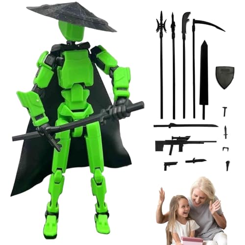 Actionfigur Roboter – Actionfigur mit beweglichen Gelenken, 3D-gedruckte Actionfigur, bedrucktes Roboterspielzeug | Anti-Stress-Tischdekoration, realistisches Sammelspielzeug, Figur von Fisssure