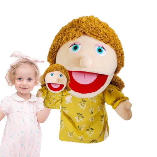 Ausgestopfte Rollenspielpuppen, Handpuppenspielzeug, Opa-Familienpuppen, ausgestopfte Mama-Papa-Puppen, Kinderfamilienpuppen, Spielzeughandpuppen, und Schwester, Handpuppen, weiche Familienpupp von Fisssure