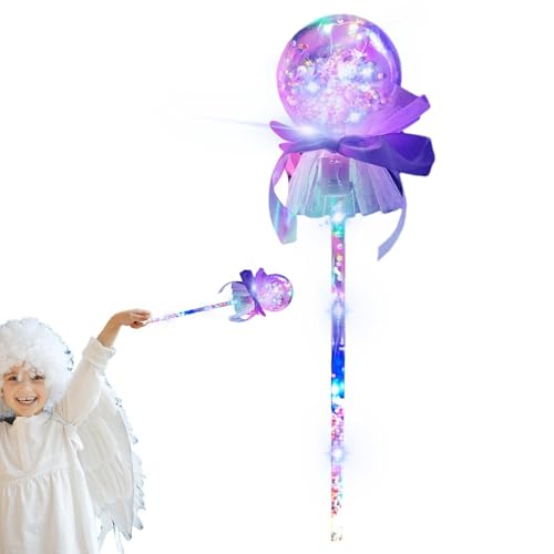 Feenstäbe Für Mädchen – Prinzessinnen-Zauberstab, Zauberstab Mit Led-Leuchten, Leuchtender Zauberstab Für Kinder | Handheld-Prinzessin-Feen-Zauberstab-Spielzeug Für Kinder, Leuchtendes Zauberstab-Spie von Fisssure