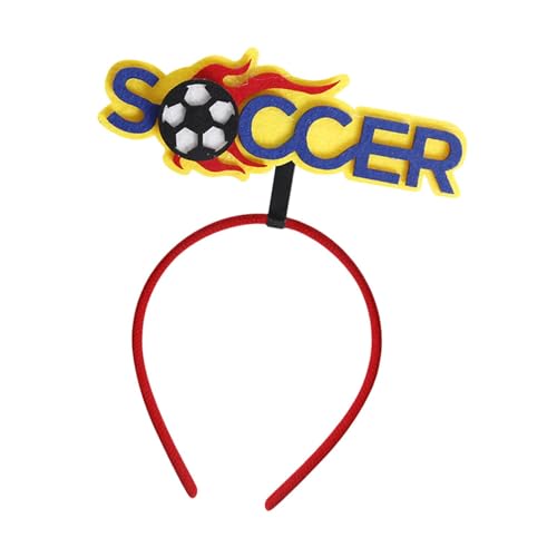 Fisssure Cheer Stirnband | Haarschmuck Fußball Thema Boppers | Auffällige Jubel-Requisiten, Kopfbedeckung, Dekoration Zubehör für Fußballspiele 2024, Motto-Partys von Fisssure