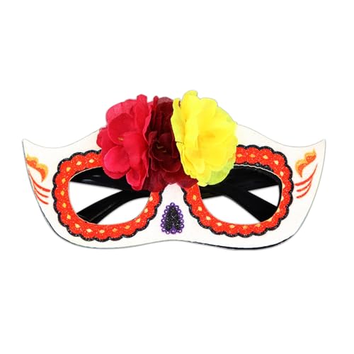 Fisssure Day Of The Dead Face Masque - Kreative Rollenspiel-Gesichtsmaske für Halloween - Rollenspiel Gesichtsmaske für Halloween, Tag der Toten, Maskeraden von Fisssure