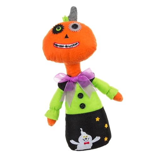 Fisssure Halloween Stofftiere,Hexe Plüschpuppe | Schöne weiche Puppe Halloween Dekor Plüschtiere - Hexenschädel-Umarmungspuppenspielzeug, Desktop-Ornamente für Halloween-Heimdekoration von Fisssure